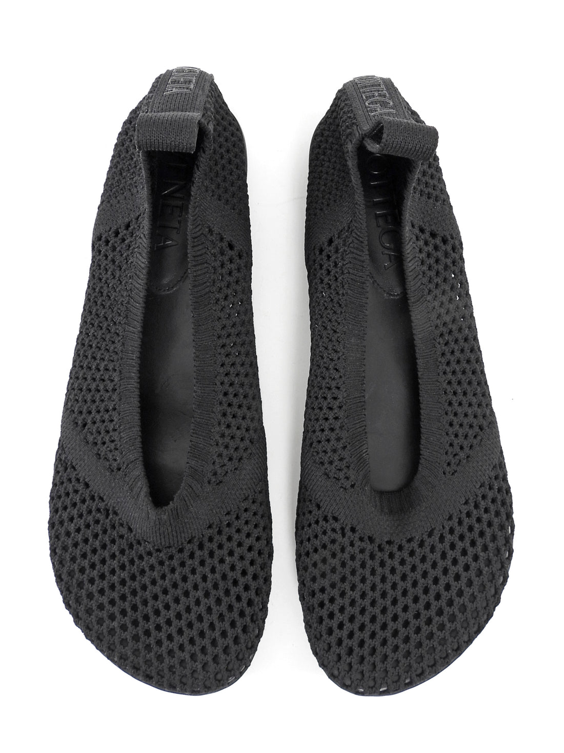 Bottega Veneta Black Atomic Ballet Polyester Mesh Flats - 40