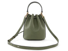 Tod's Olive Green Leather T Timeless Micro Two Way Bucket Bag