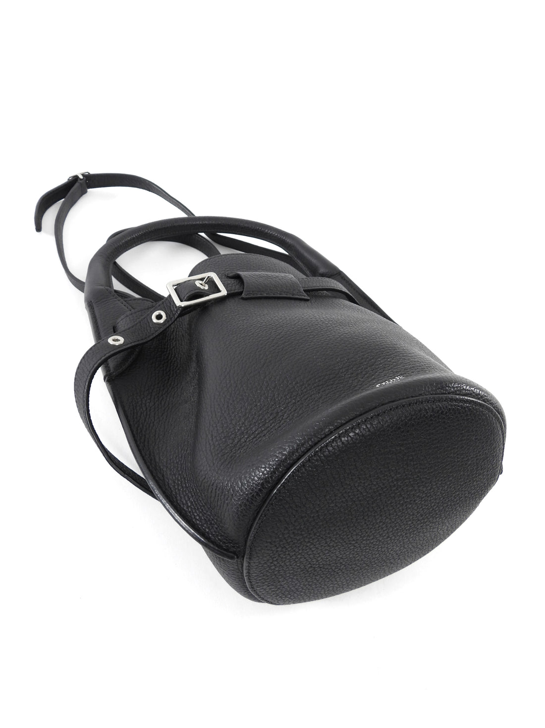 Celine Black Supple Grained Calfskin Big Bag Nano Bucket Bag