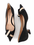 Giorgio Armani Suede Kitten Heel Black - 40
