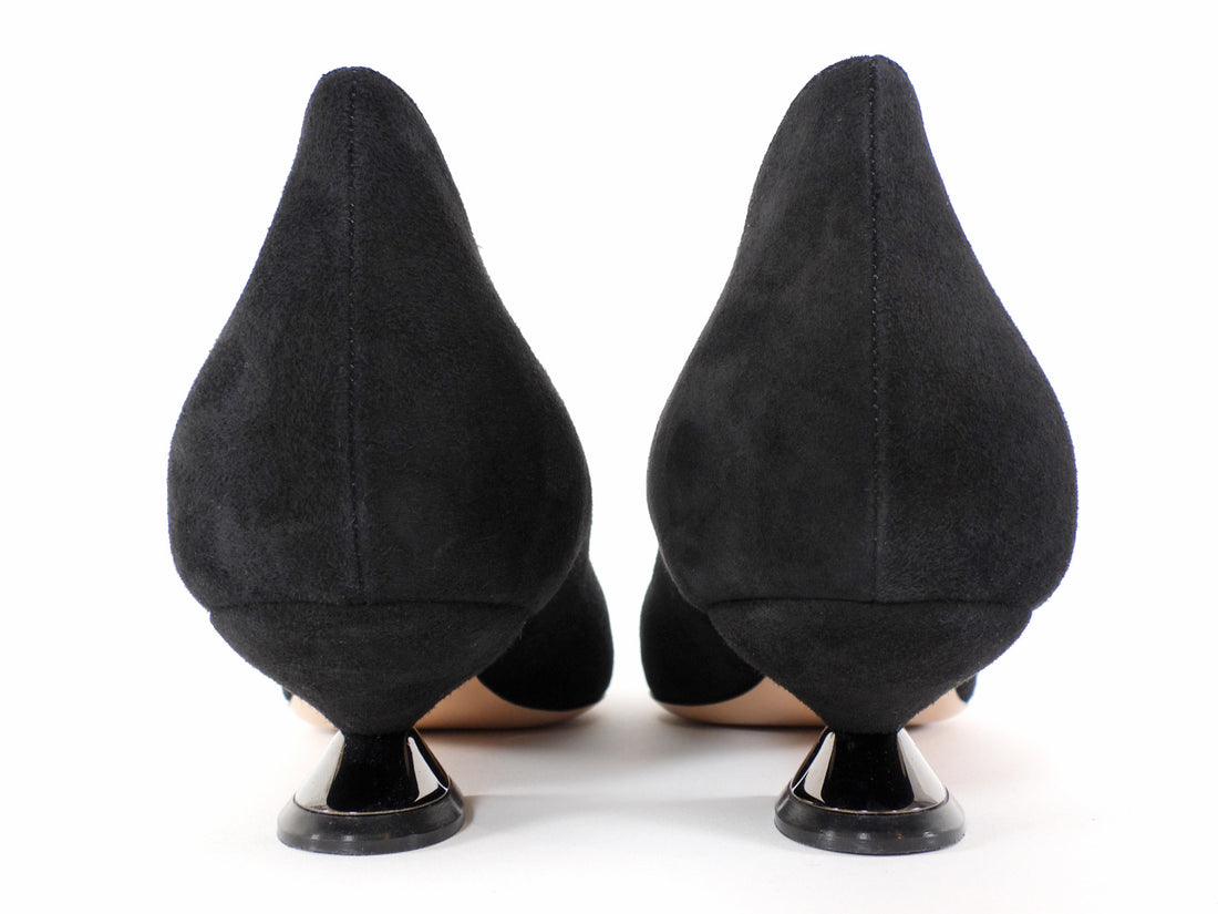Giorgio Armani Suede Kitten Heel Black - 40