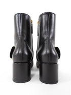 Gucci Blondie Leather Medallion Ankle Boots Black - 39.5