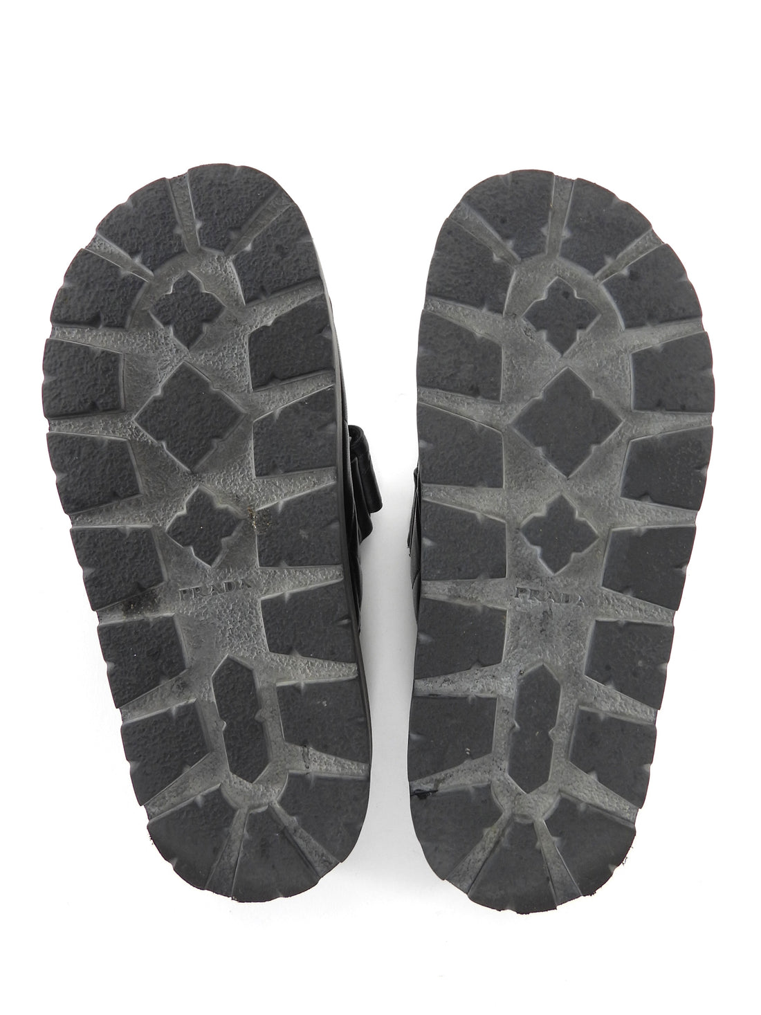 Prada Black Quilted Leather Double Strap Platform Slides - 35.5 (fits 37)