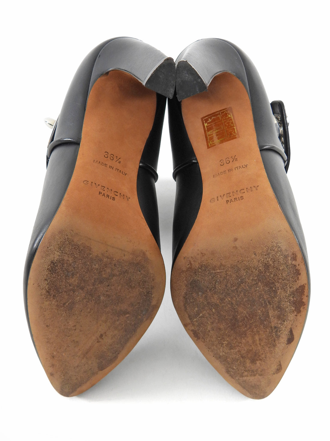 Givenchy Black Shark Lock Leather Ankle Boots - 36.5