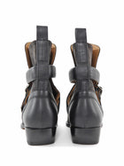 Chloe Black Rylee Buckle Suede Leather Ankle Boots - 36.5 (runs small)