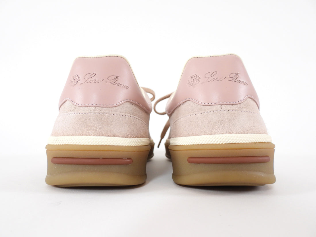 Loro Piana Pink Suede Tennis Walk Sneaker - 40