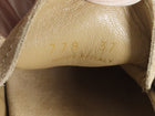 Prada Beige Suede Leather Fussbet Triangle Logo Platform Slip On Mules - 37