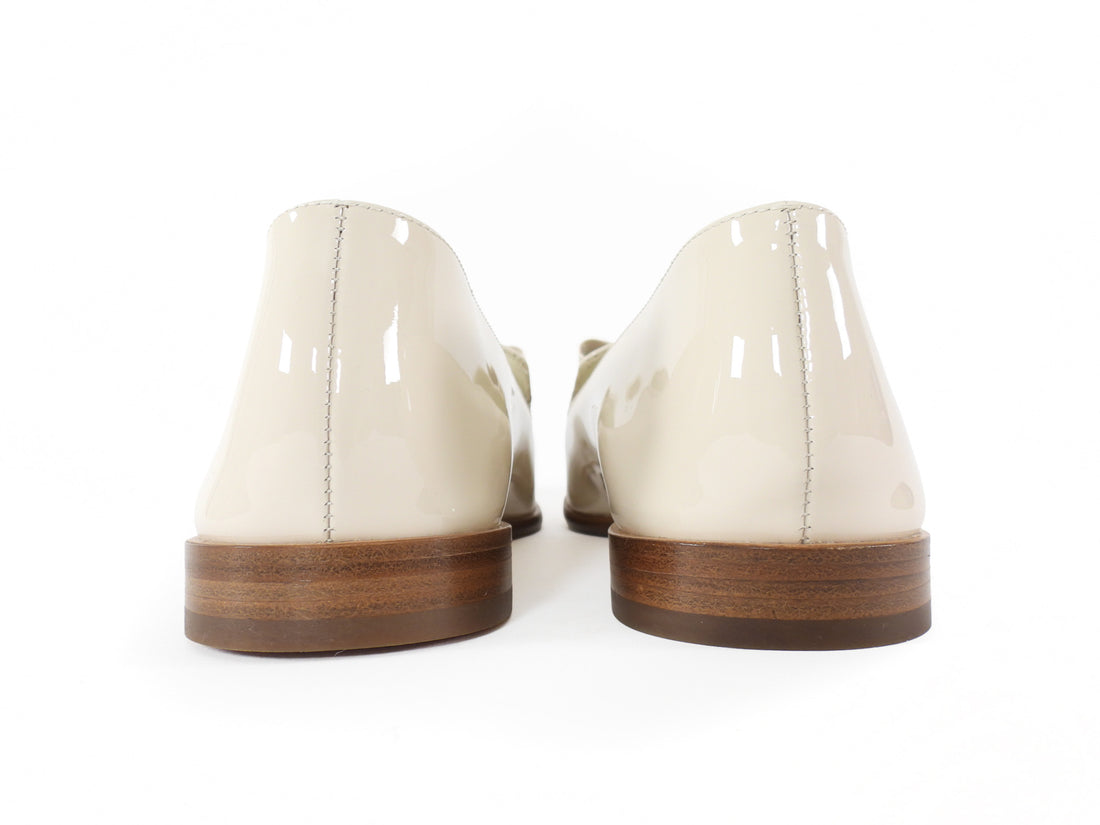Ferragamo New Vera Patent Leather Loafer Beige - 9.5