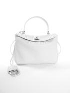 Balenciaga White Leather Mini Rodeo Two Way Top Handle Bag