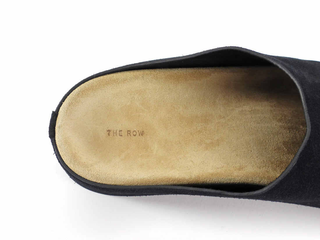 The Row Hugo Suede Mules Black - 37