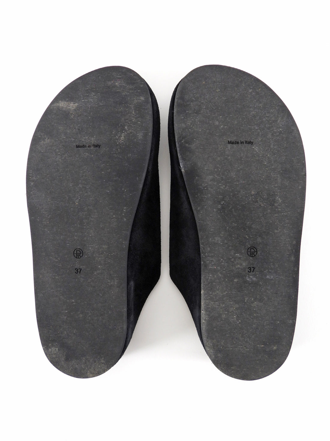 The Row Hugo Suede Mules Black - 37