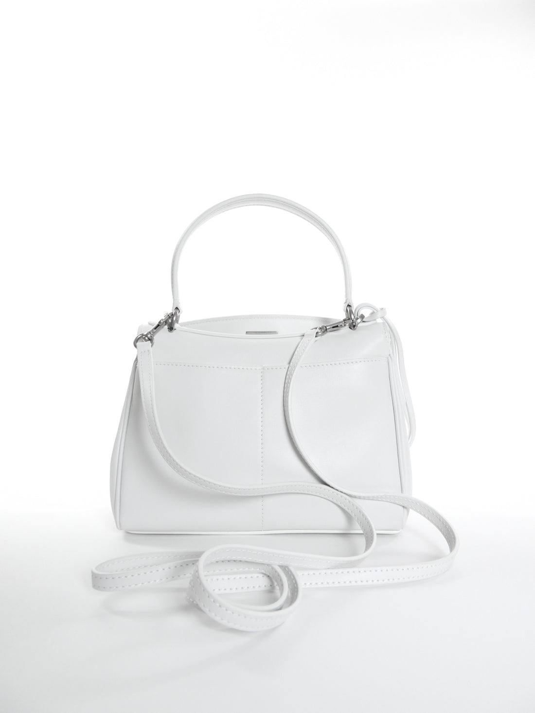 Balenciaga White Leather Mini Rodeo Two Way Top Handle Bag