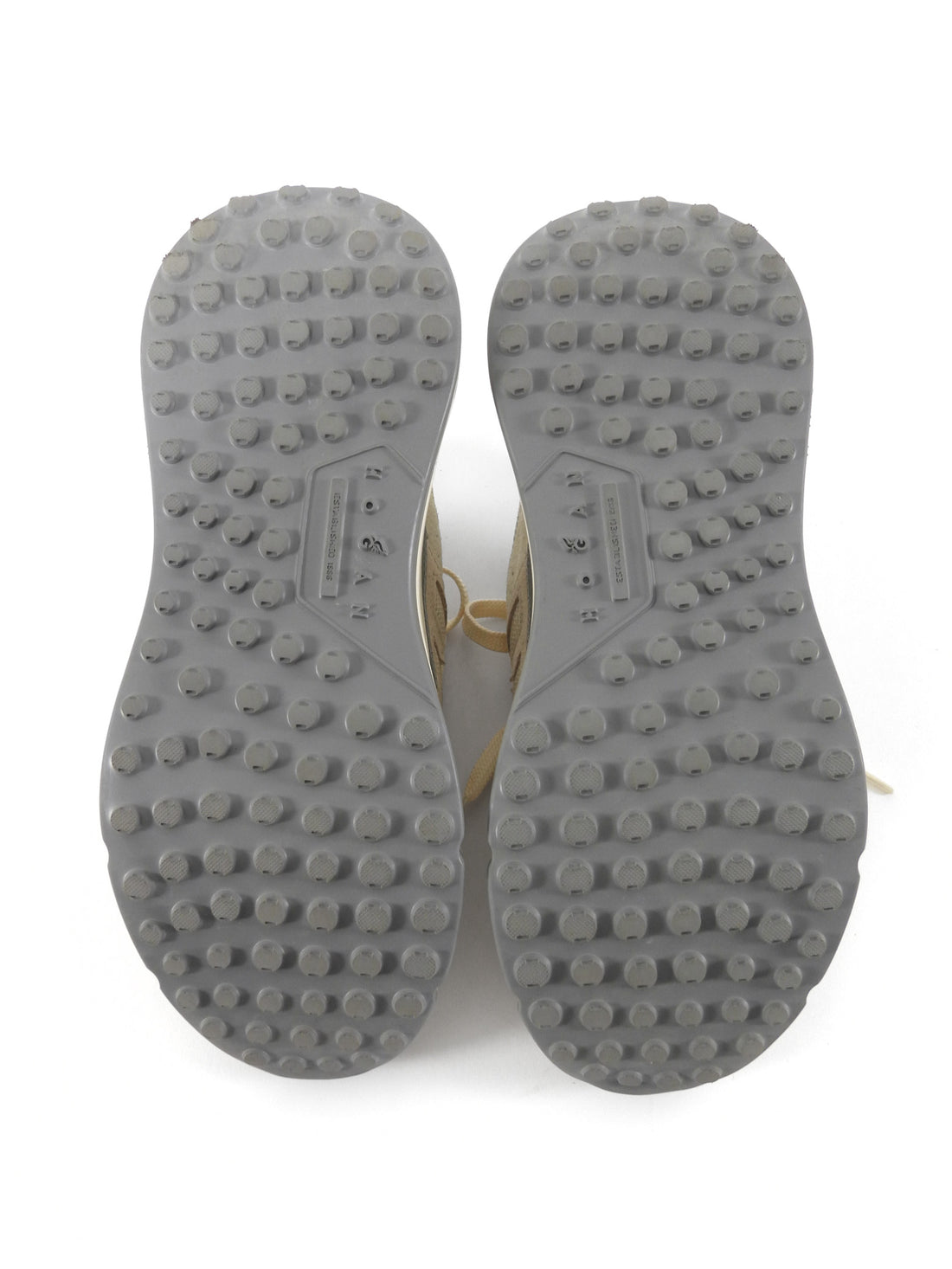 Hogan Hi-Fi Beige and Grey Suede & Mesh Sneaker - 36.5