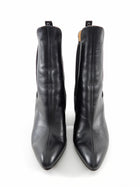Chloe Black Leather Block Heel Wave Chelsea Boots - 37
