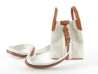 Loro Piana Micro Bale Canvas Toile and Leather Two Way Tote Bag