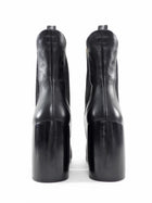 Chloe Black Leather Block Heel Wave Chelsea Boots - 37