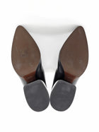 Chloe Black Leather Block Heel Wave Chelsea Boots - 37