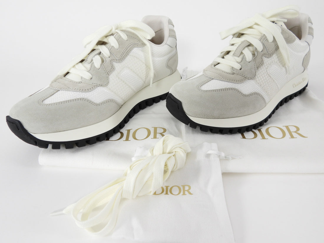 Dior C'est Dior Technical Mesh Suede Sneaker Grey & White - 39.5