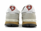 Valentino White Leather and Suede Rockstud Rockrunner Sneakers - 40