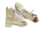 Prada Brushed Leather and Re-Nylon Ankle Boot Desert Beige - 39
