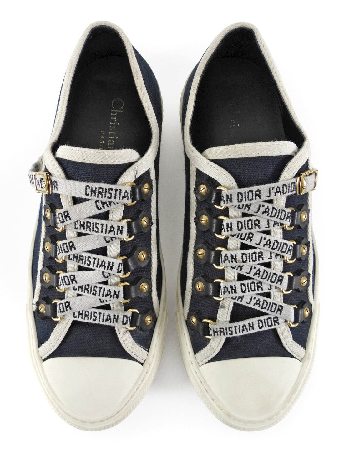 Dior Walk'n'Dior Platform Navy Canvas Sneaker  - 36