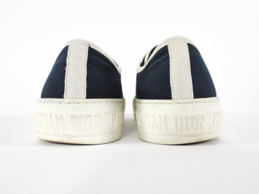 Dior Walk'n'Dior Platform Navy Canvas Sneaker  - 36