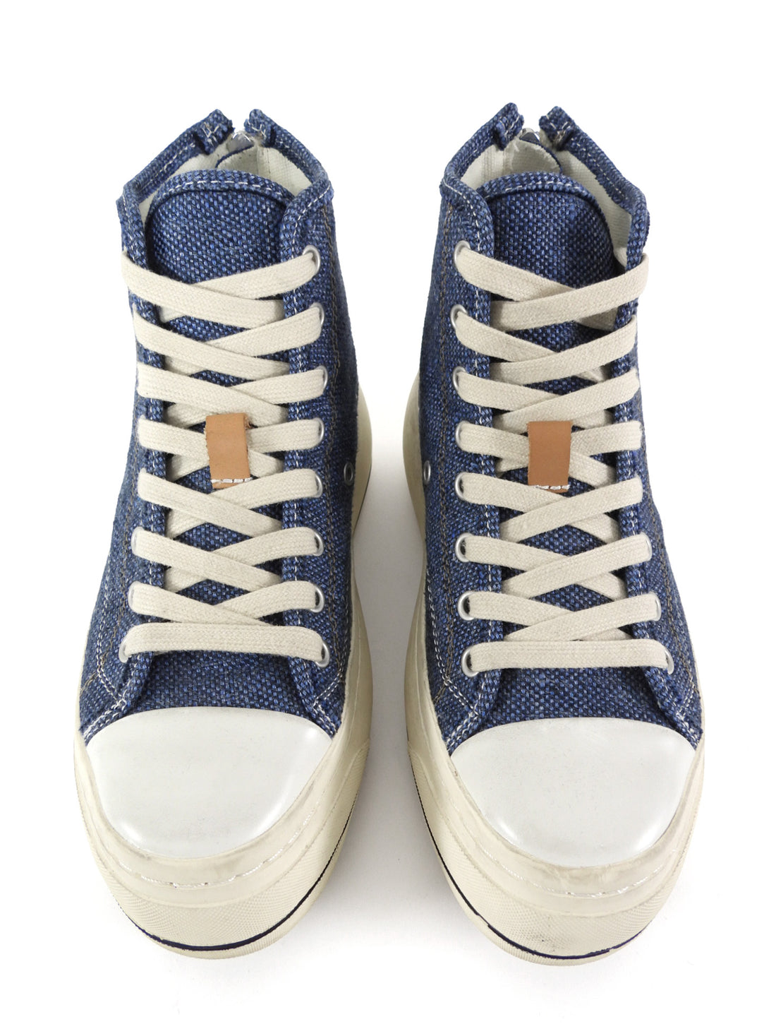 R13 Kurt High Top Denim Platform Sneaker Blue - 37