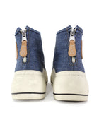 R13 Kurt High Top Denim Platform Sneaker Blue - 37