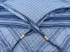 Gucci Blue GG Monogram Striped Modal Cotton Blend Triangle Shawl