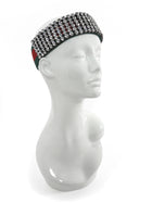Gucci Red Green Striped Web Rhinestone Headband