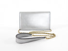 Christian Dior Metallic Silver Calfskin J'ADIOR Leather Wallet on Chain