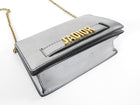 Christian Dior Metallic Silver Calfskin J'ADIOR Leather Wallet on Chain