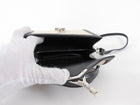 Saint Laurent Mini Cassandra Canvas and Black Leather Top Handle Bag
