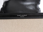 Saint Laurent Mini Cassandra Canvas and Black Leather Top Handle Bag