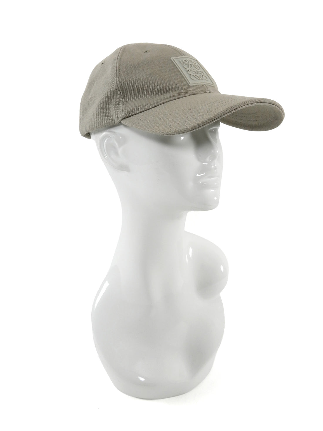 Loewe Stone Canvas Rubber Anagram Logo Baseball Cap O/S