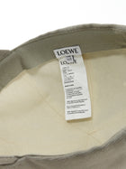 Loewe Stone Canvas Rubber Anagram Logo Baseball Cap O/S