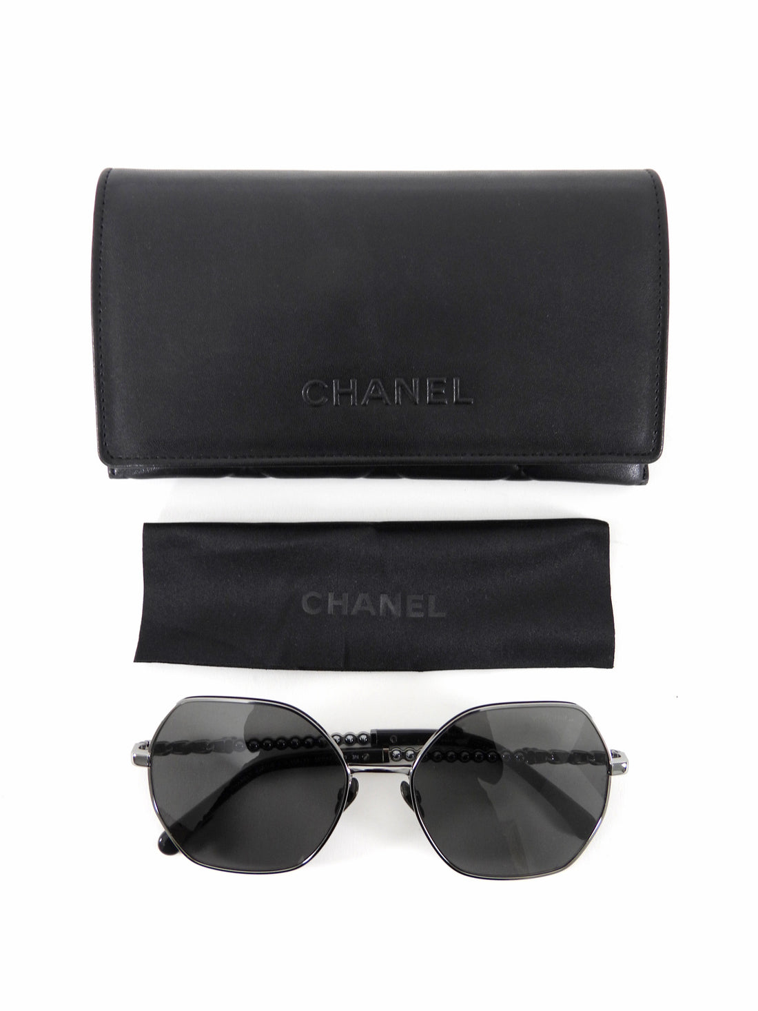 Chanel 4281Q Chain Sunglasses Gunmetal