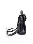 Saint Laurent Mini Cassandra Canvas and Black Leather Top Handle Bag