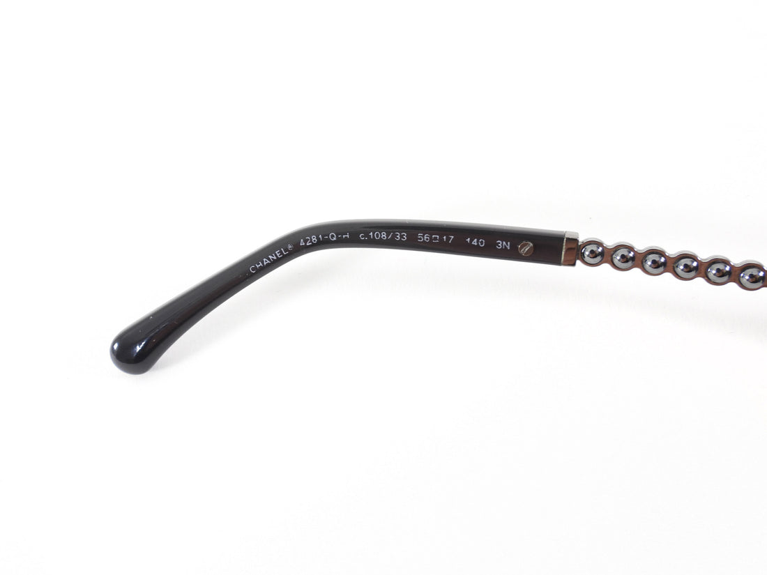 Chanel 4281Q Chain Sunglasses Gunmetal
