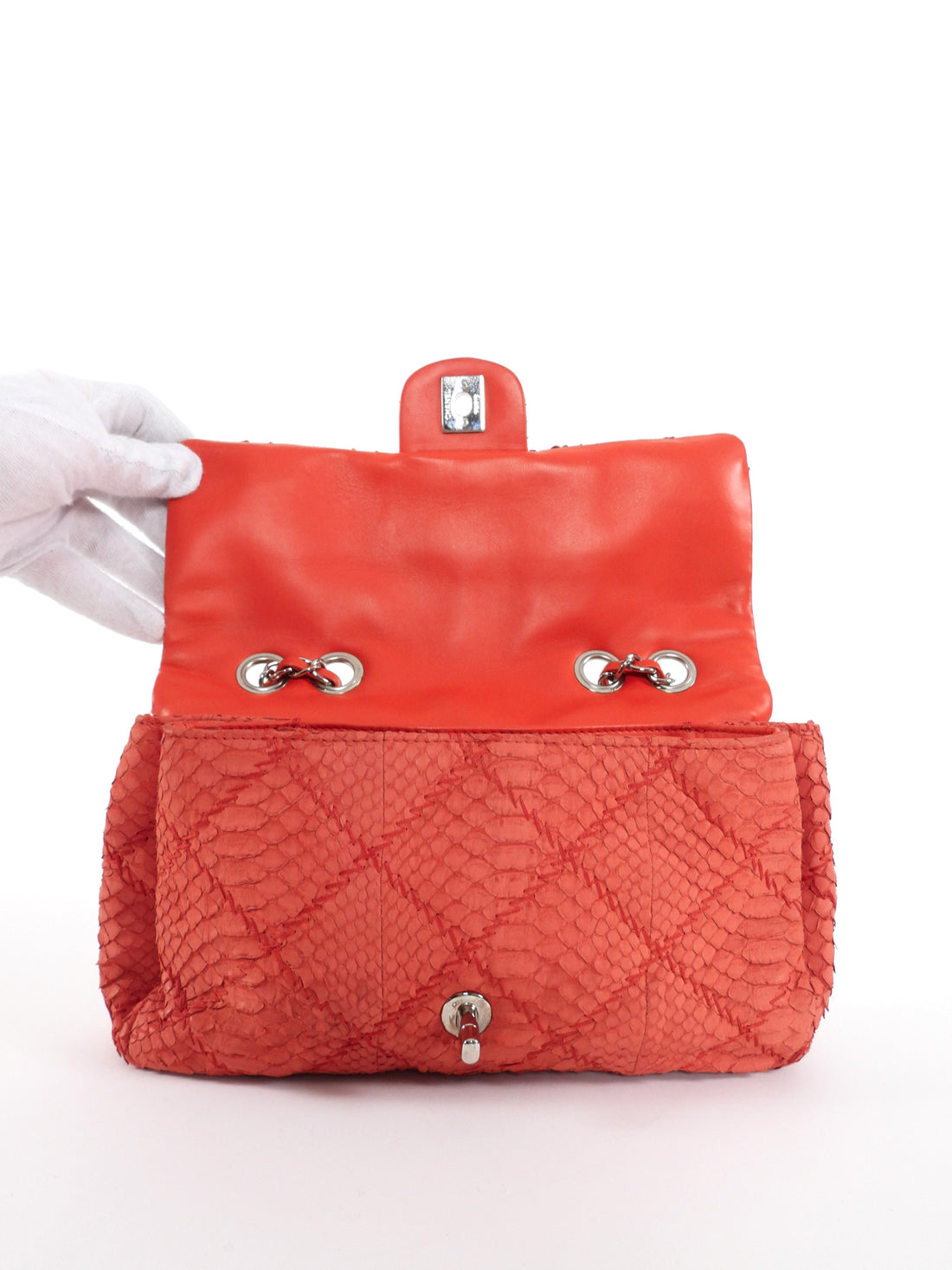 Chanel Red Python Medium Ultimate Stitch Flap Bag
