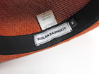 Ruslan Baginskiy Rust Orange Woven Straw Fedora Hat - M