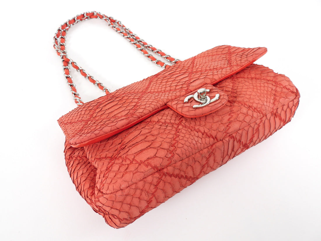 Chanel Red Python Medium Ultimate Stitch Flap Bag