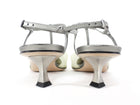 Giorgio Armani T-Strap Kitten Heels Silver - 40