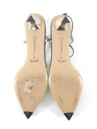 Giorgio Armani T-Strap Kitten Heels Silver - 40