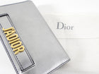 Christian Dior Metallic Silver Calfskin J'ADIOR Leather Wallet on Chain
