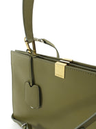 Balenciaga Khaki Leather Le Dix Two Way Handbag