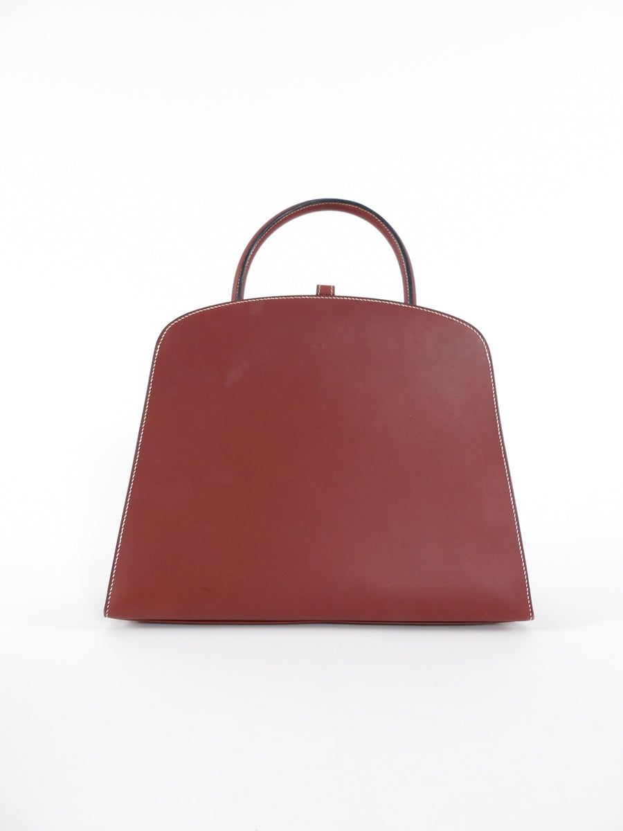 Hermès Vintage 2001 Rouge H Box Calf Leather Dalvy Top Handle Bag