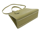 Balenciaga Khaki Leather Le Dix Two Way Handbag