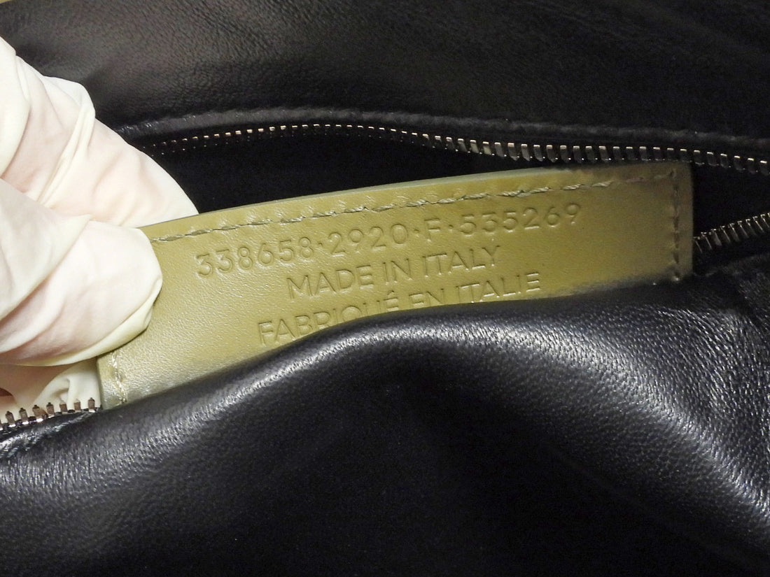 Balenciaga Khaki Leather Le Dix Two Way Handbag