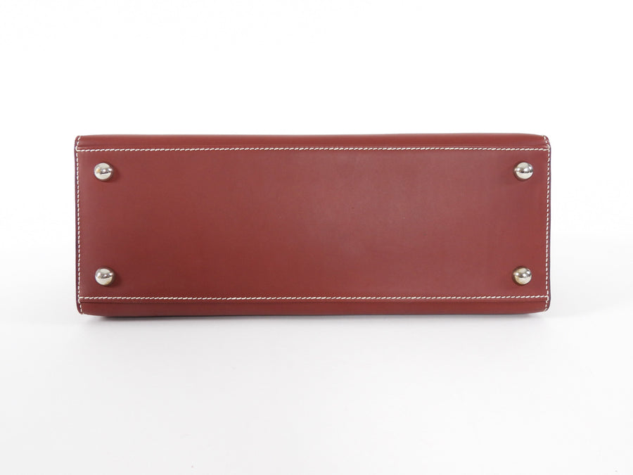 Hermès Vintage 2001 Rouge H Box Calf Leather Dalvy Top Handle Bag